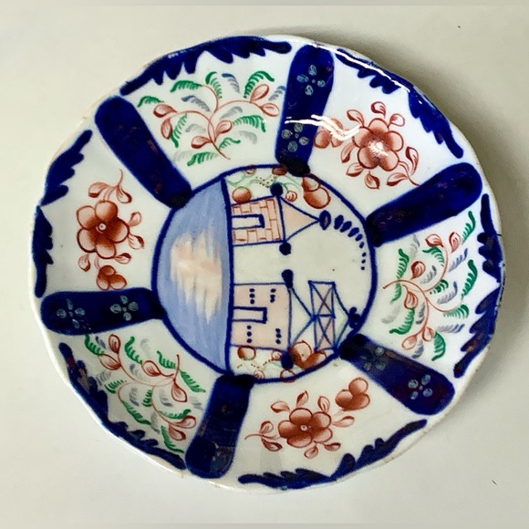 Early 1800s Vintage Gaudy Welsh Village Pattern 281 A Plate - Picture 11 of 15